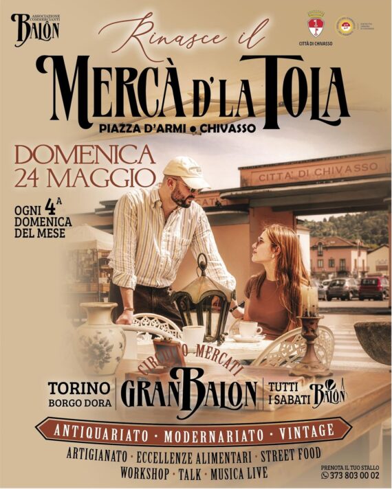 merca dla tola chivasso maggio 2026 vintage antiquari in msotra